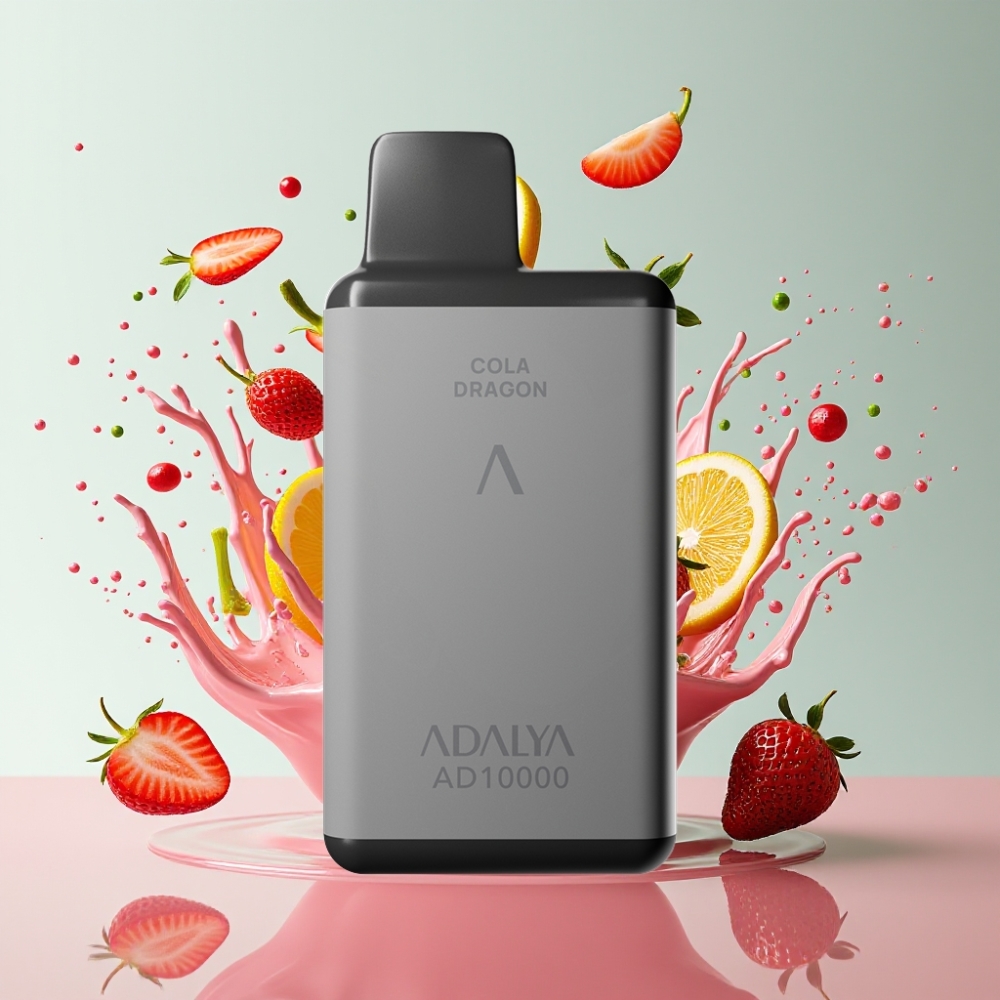 Adalya AD 10000 Puff Italia Ingrosso – Fragola Splash, Grigio Spazio, 14ml, USB-C, 2% Nicotina