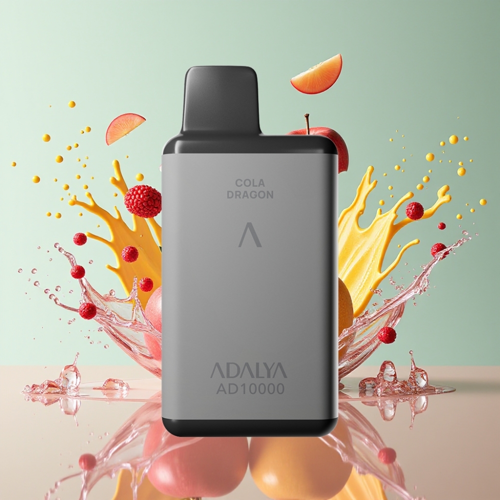 Adalya AD 10000 Puff Italia Ingrosso Sigaretta elettronica usa e getta Due Mele Grigio Spazio 14ml 2% USB-C