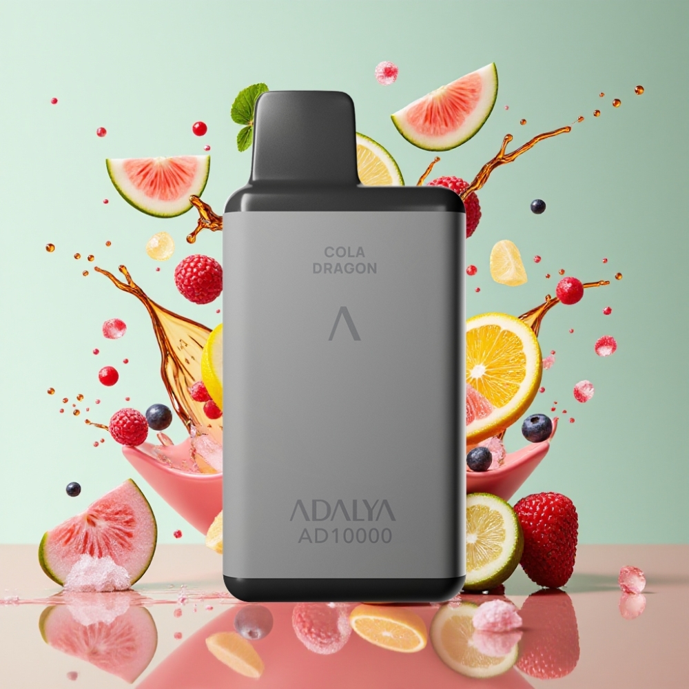 Adalya AD 10000 Puffs Italia Ingrosso Sigaretta elettronica usa e getta Cola Drago Grigio Spazio USB-C 14ml 2%