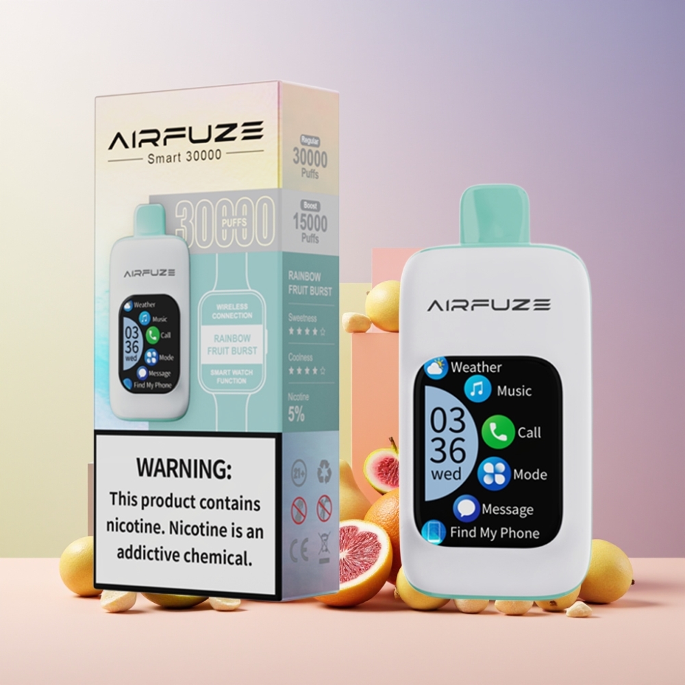 AirFuze Smart 30000 Puff Italia Ingrosso Pod Ricarica USB-C 5% Nicotina Rainbow Frutta Esplosiva