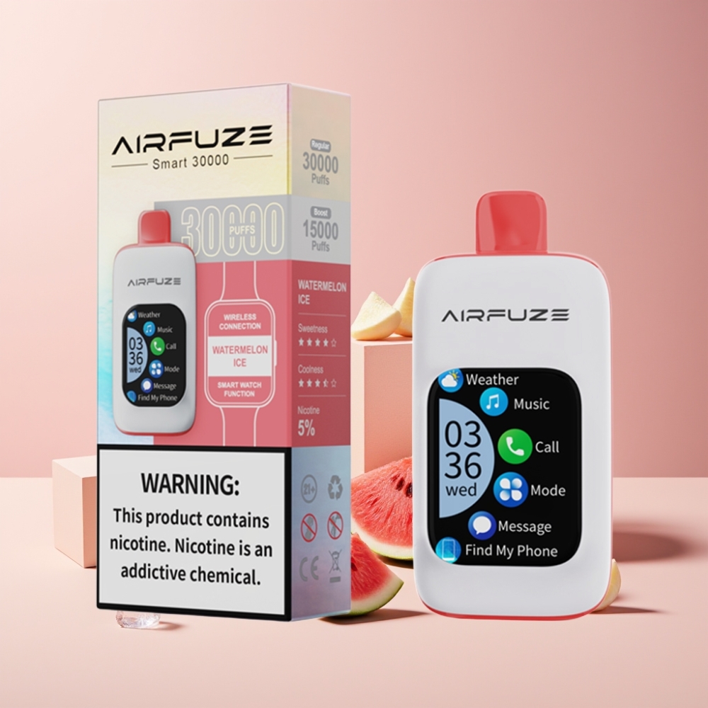 AirFuze Smart 30000 Puff Italia Ingrosso Pod Ricaricabile Type-C Anguria Ghiacciata 5% 900mAh