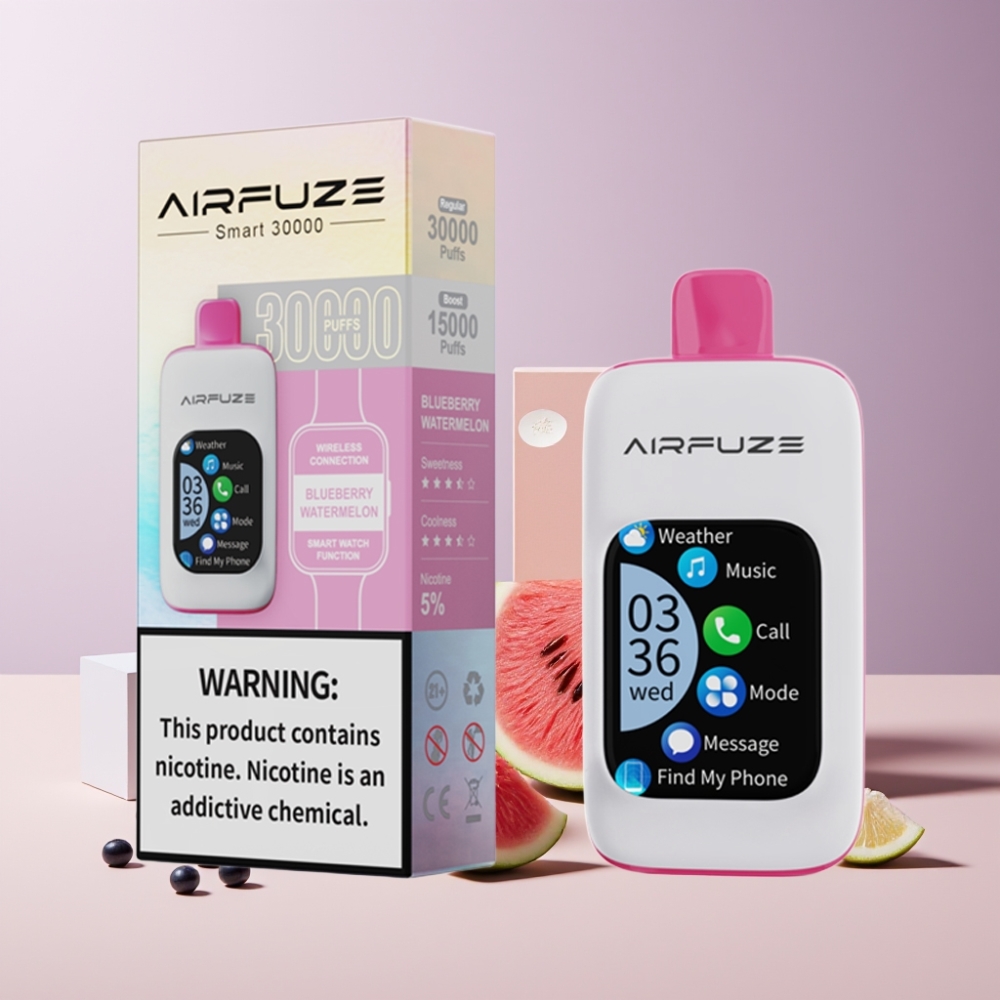 AirFuze Smart 30000 Puff Pod Disposable Italia Ingrosso 5% Mirtillo Anguria, Display 2.01