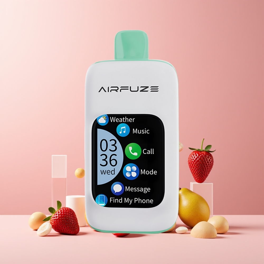 AirFuze Smart 30000 Puff Pod Disposable Italia Ingrosso - Fragola Estiva, 5% Nicotina, 900mAh, Tipo-C