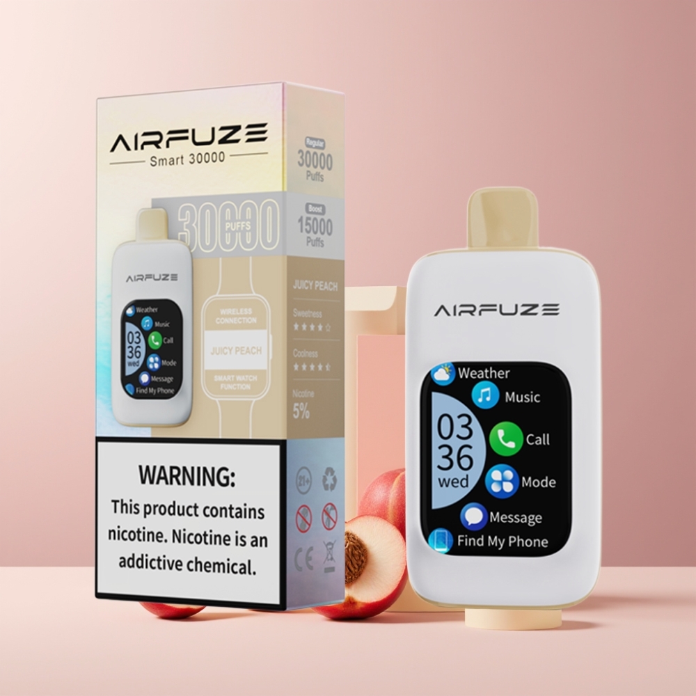AirFuze Smart 30000 Puffs Disposable Vape Pesca Succosa Italia Ingrosso 5% 900mAh Type-C