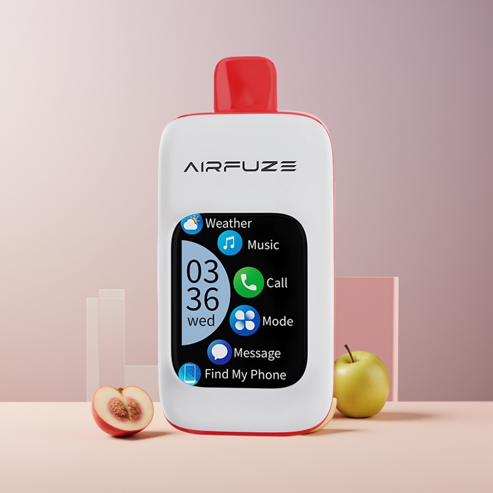 AirFuze Smart 30000 Puffs Italia Ingrosso Disposable Vape Mela Tripla e Pod con Schermo TFT 2.01", 5% Nicotina, Tipo-C
