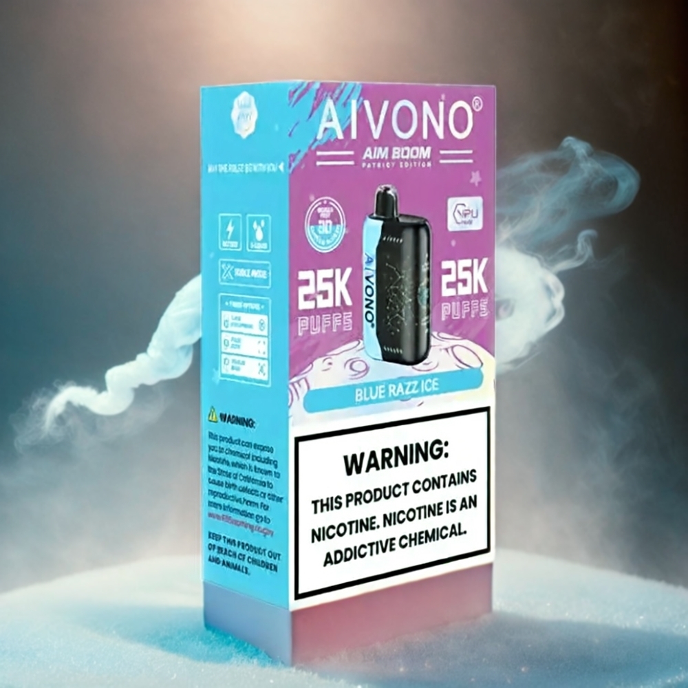 Aivono AIM BOOM Italia Ingrosso 25000 Puffs Blu Razz Ghiaccio 0%-5% Nicotina 650mAh