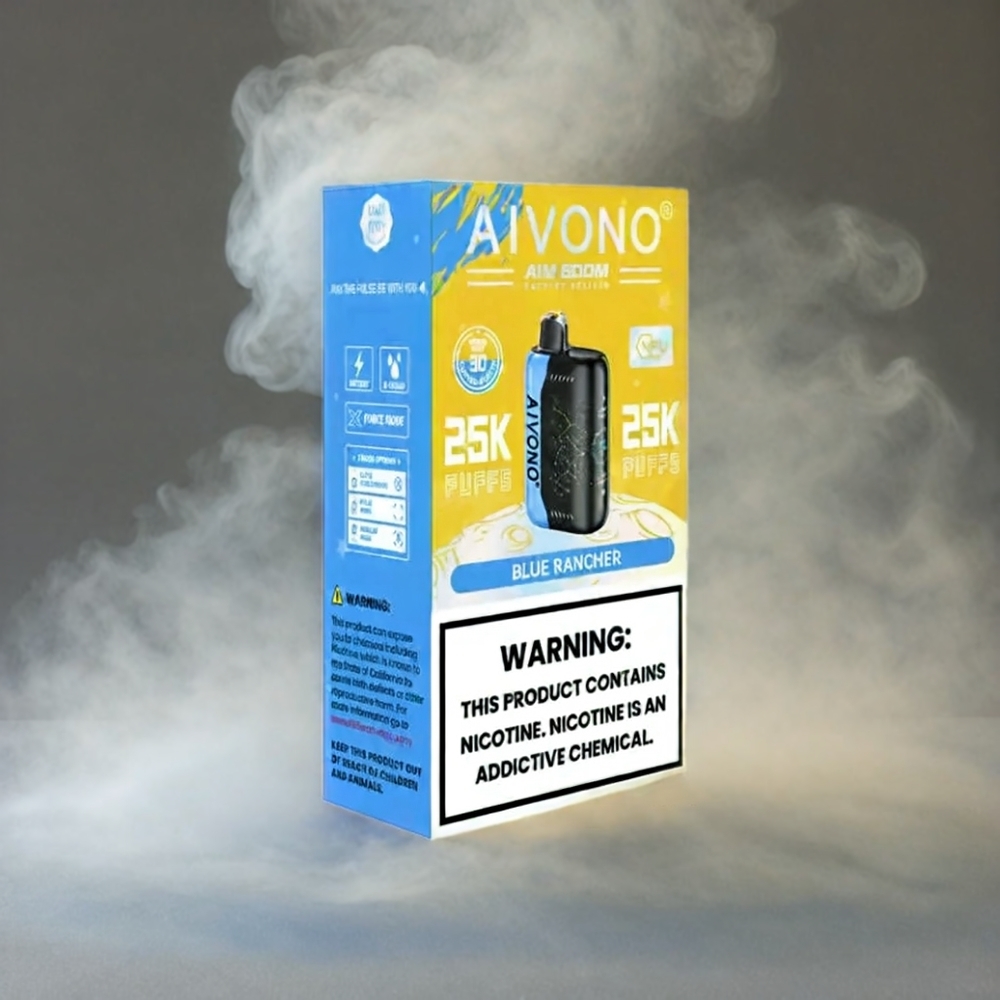 Italia Ingrosso Aivono Aim Boom 25000 Puffs Vape Bluel Rancher con 28ml E-liquido e 650mAh Batteria