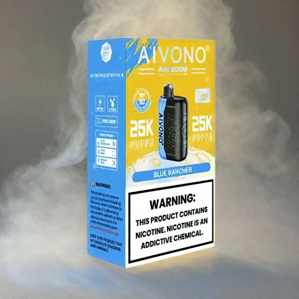Italia Ingrosso Aivono Aim Boom 25000 Puffs Vape Bluel Rancher con 28ml E-liquido e 650mAh Batteria