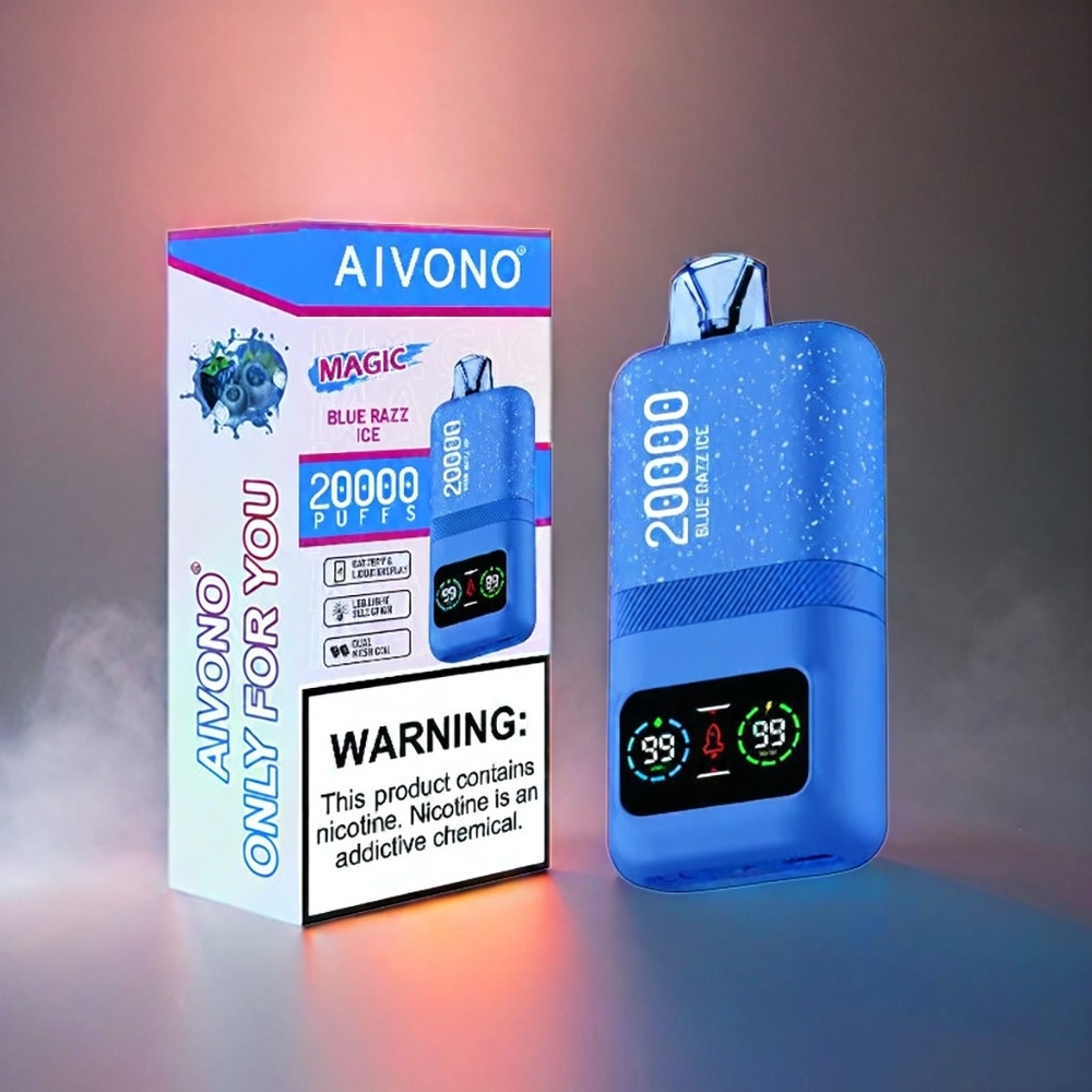 Italia Ingrosso Aivono AIM MAGIC 20000 Puffs Blue Razz Ice 26ml 5% Nic Tipo-C Ricaricabile