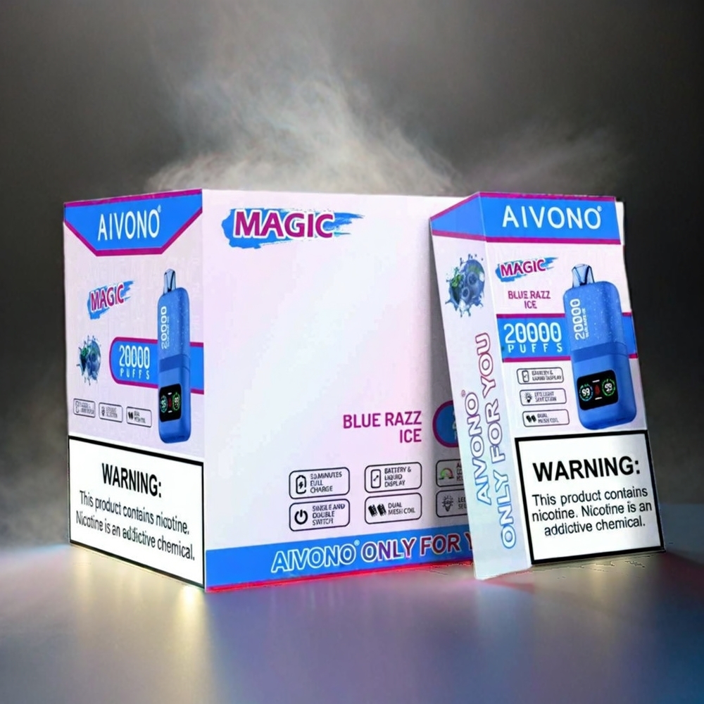 Italia Ingrosso Aivono AIM MAGIC 20000 Puffs Blue Razz Ice 26ml 5% Nic Tipo-C Ricaricabile