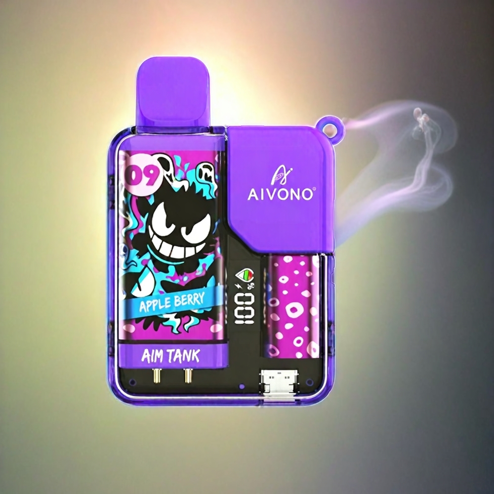 Aivono Aim Tank 9500 Puffs Italia Ingrosso - Mela Bacche con Display LCD, 18ml E-liquid, 650mAh Batteria