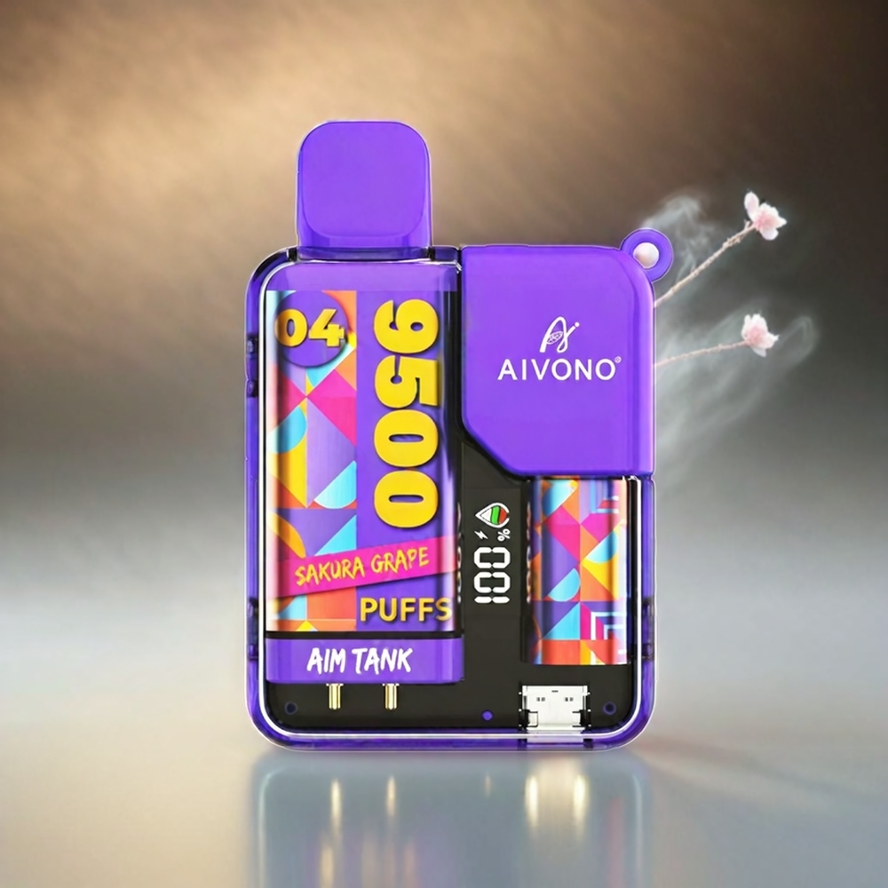 Italia Ingrosso Aivono Aim Tank 9500 Puffs Vape Ciliegia Uva con 18ml E-liquido e 650mAh Batteria