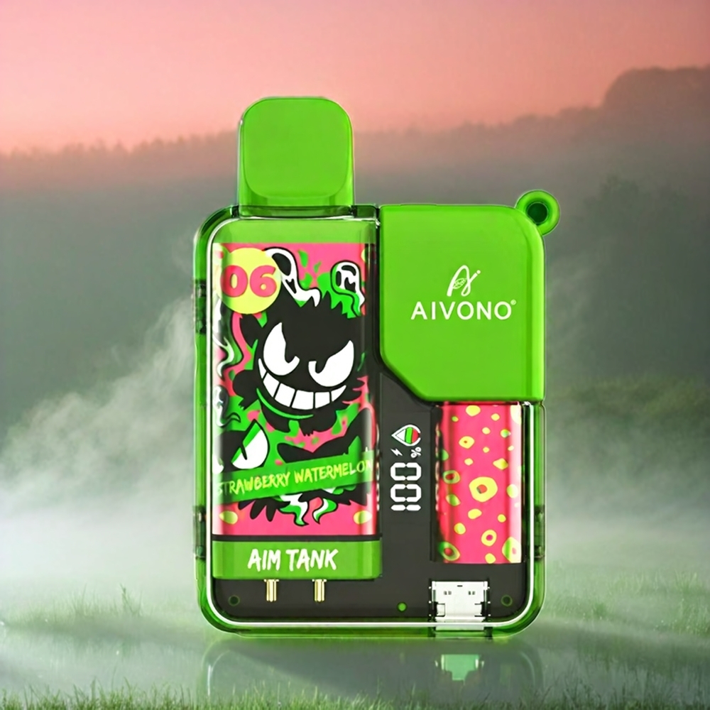 Italia Ingrosso Aivono Aim Tank 9500 Puffs Vape Fragola Anguria con Display LCD, 18ml E-liquid, Batteria 650mAh