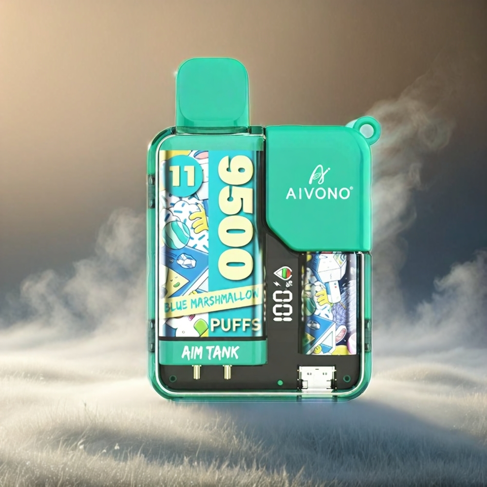 Italia Ingrosso Aivono Aim Tank 9500 Puffs Vape Marshmallow Blu con Batteria 650mAh e Display LCD