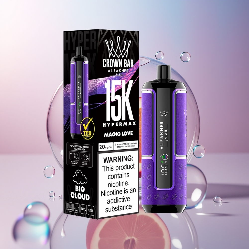 Al Fakher Crown Bar 15K Hypermax Italia Ingrosso 22ml 600mAh Tipo-C 20mg