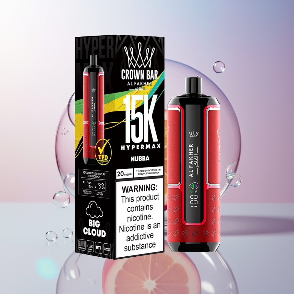 Al Fakher Crown Bar 15K Hypermax Sigaretta elettronica usa e getta Kit Italia Ingrosso 22ml 600mAh 20mg