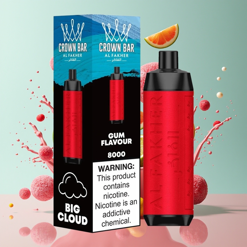 Al Fakher Crown Bar 8000 Crystal Italia Ingrosso Sigaretta elettronica usa e getta Gomma Aroma 18ml 8000 Puff
