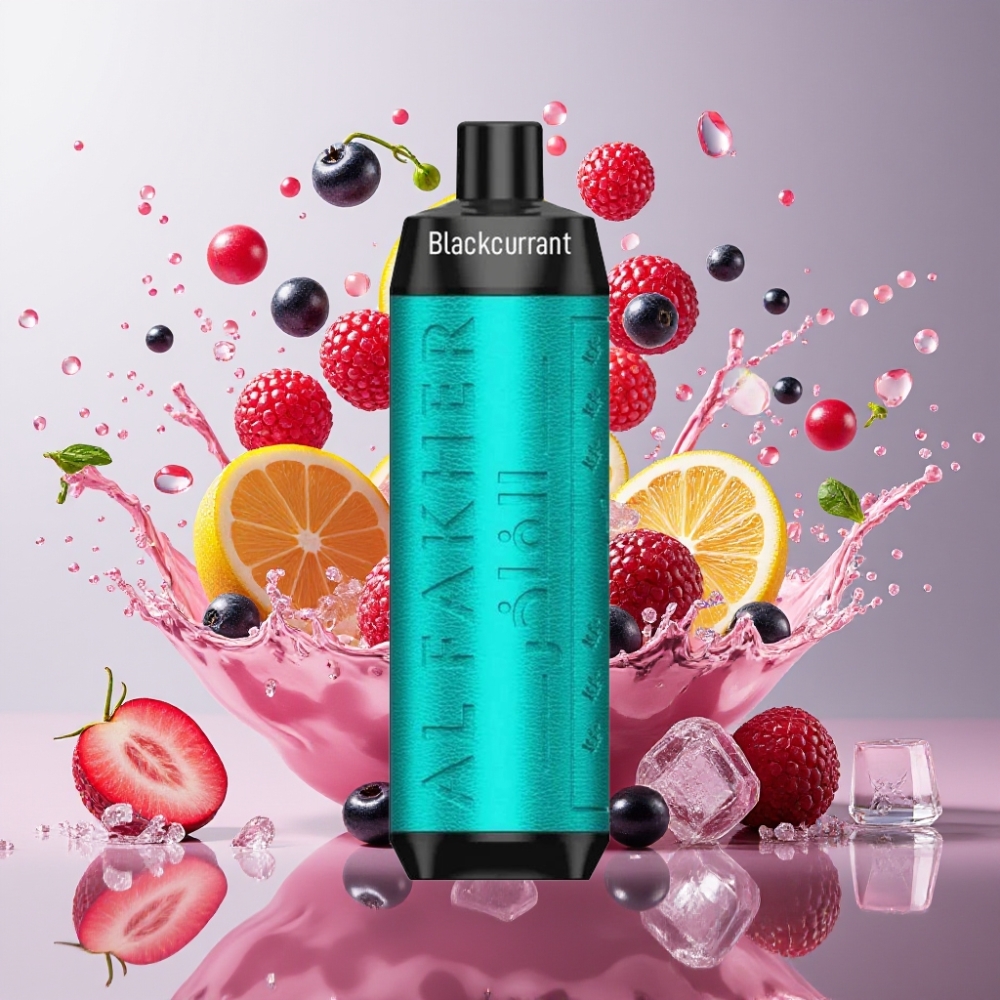 Al Fakher Crown Bar 8000 Crystal Italia Ingrosso Sigaretta elettronica usa e getta Ribes Nero Ghiaccio - 600mAh, 18ml, 8000 Puff