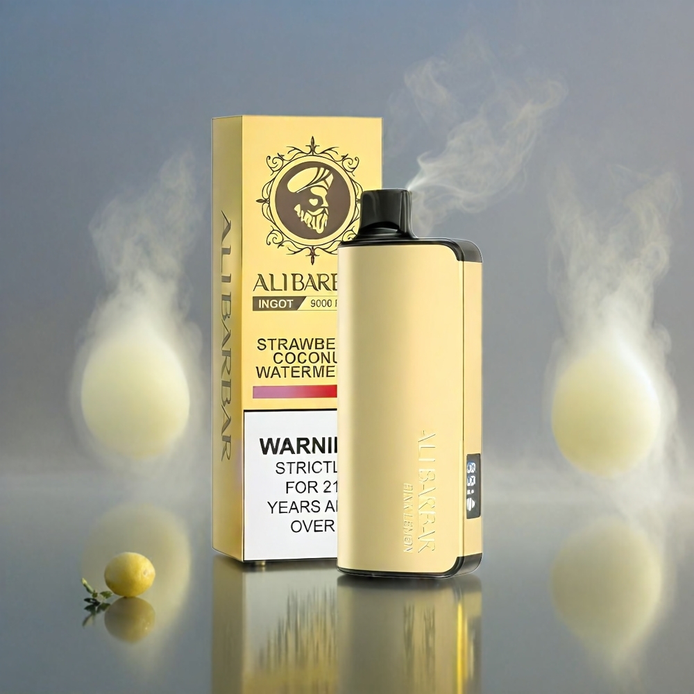 Italia Ingrosso Alibarbar Ingot 9000 Puffs Vape Limone Rosa con 22ml e 2350mah