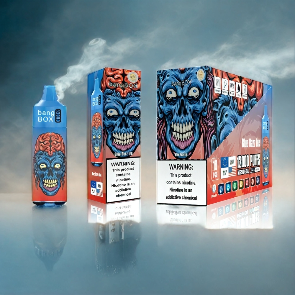 Bang Box 12000 Puffs Italia Ingrosso - Blue Razz Ice (23ML, 650mAh, TYPE-C) - 1 Box 10 Pezzi - Nic Salt 0%-5%