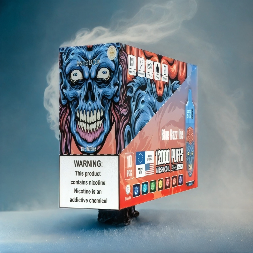 Bang Box 12000 Puffs Italia Ingrosso - Blue Razz Ice (23ML, 650mAh, TYPE-C) - 1 Box 10 Pezzi - Nic Salt 0%-5%