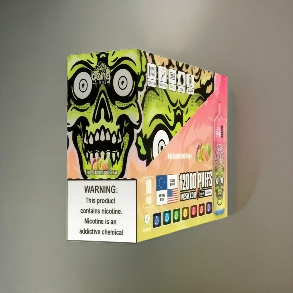 Bang Box 12000 Puffs Italia Ingrosso - Vape Kiwi Frutto della Passione Guava con 23ML Liquido, 650mAh Batteria, Tipo-C USB