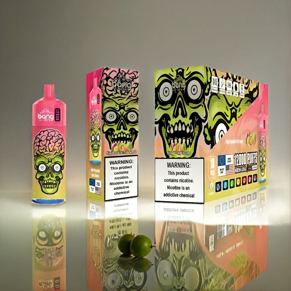Bang Box 12000 Puffs Italia Ingrosso - Vape Kiwi Frutto della Passione Guava con 23ML Liquido, 650mAh Batteria, Tipo-C USB