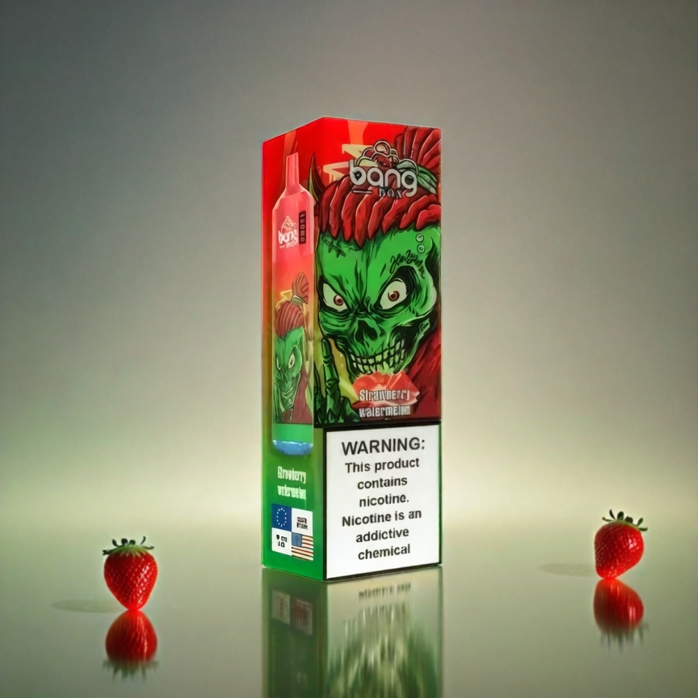 Italia Ingrosso Bang Box 12000 Puffs Anguria alla Fragola con Batteria 650mAh e USB Tipo-C - 23ML Liquido - PC Materiale - 1 Confezione 10 Pezzi - Opzione Salt Nic 0%-2%-3%-5%