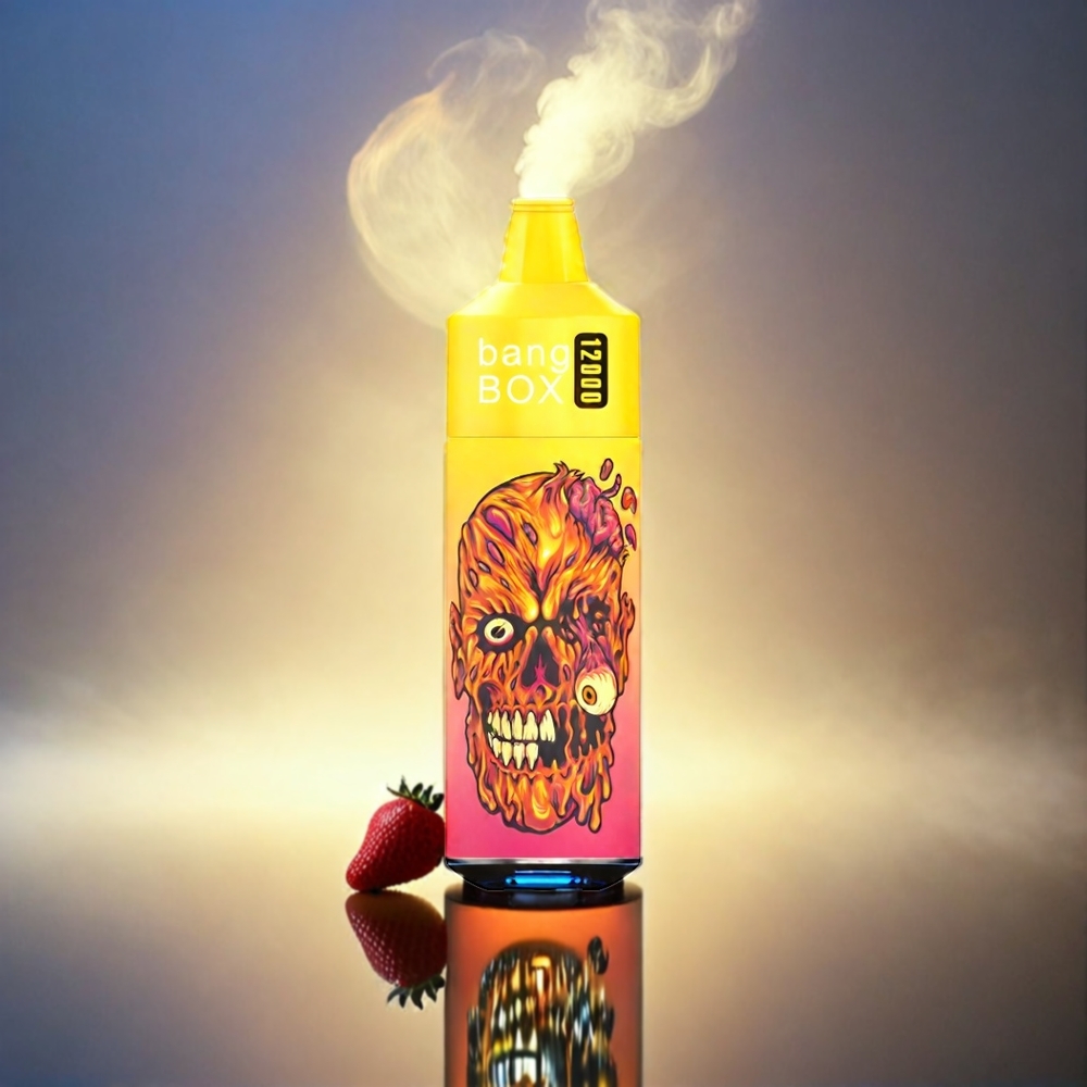 Italia Ingrosso Bang Box 12000 Puffs Fragola Banana con 23ML Liquido, 650mAh Batteria, Tipo-C USB, PC Materiale, Opzioni Salt Nic 0%-5%