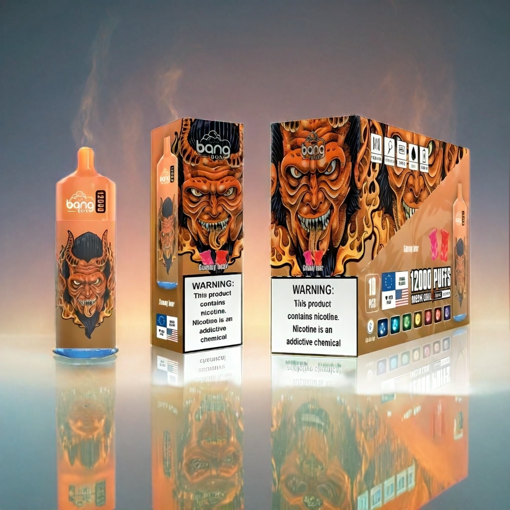 Italia Ingrosso Bang Box 12000 Puffs Gummy Bear con 23ML Liquido e Batteria 650mAh Tipo-C
