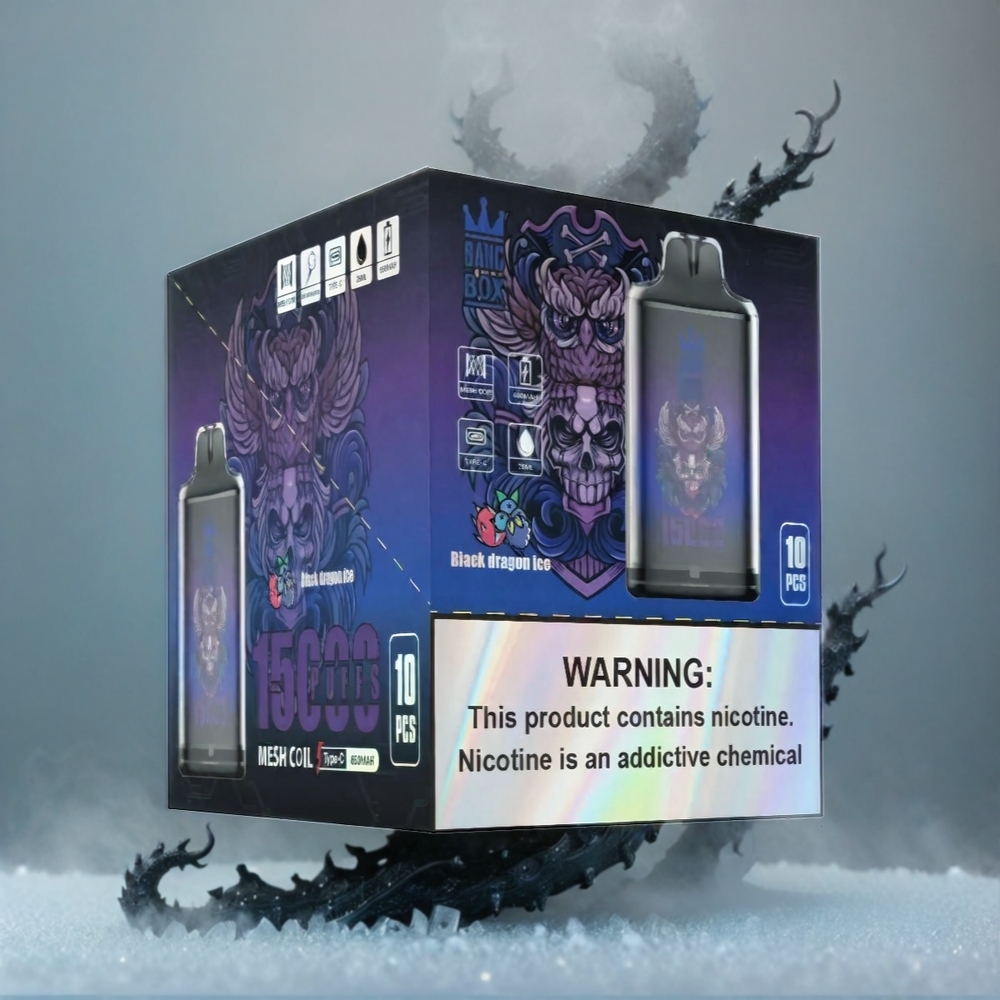 Bang Box 15000 Puffs Italia Ingrosso Black Dragon Ice 23ml E-liquido 650mAh Batteria TYPE-C