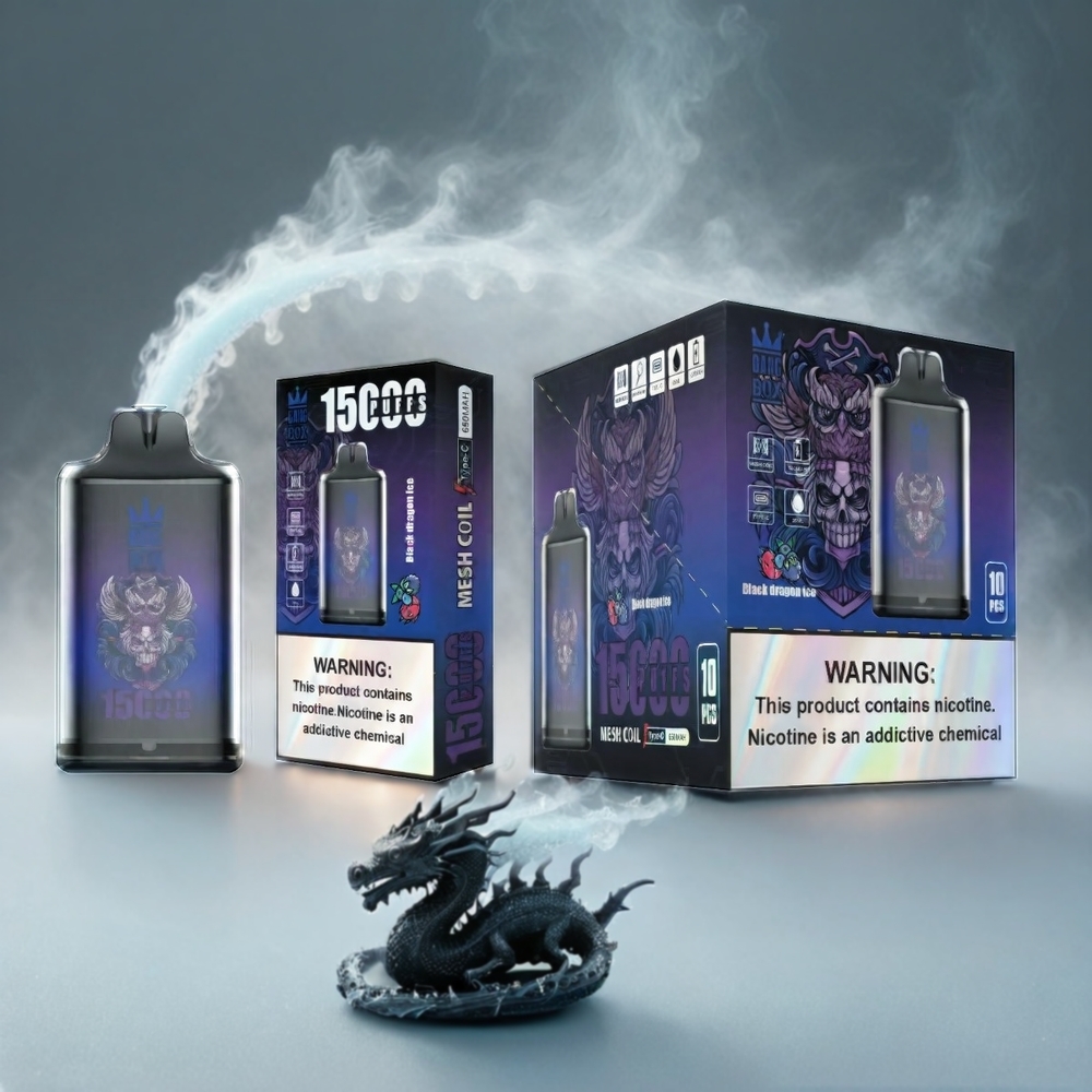 Bang Box 15000 Puffs Italia Ingrosso Black Dragon Ice 23ml E-liquido 650mAh Batteria TYPE-C