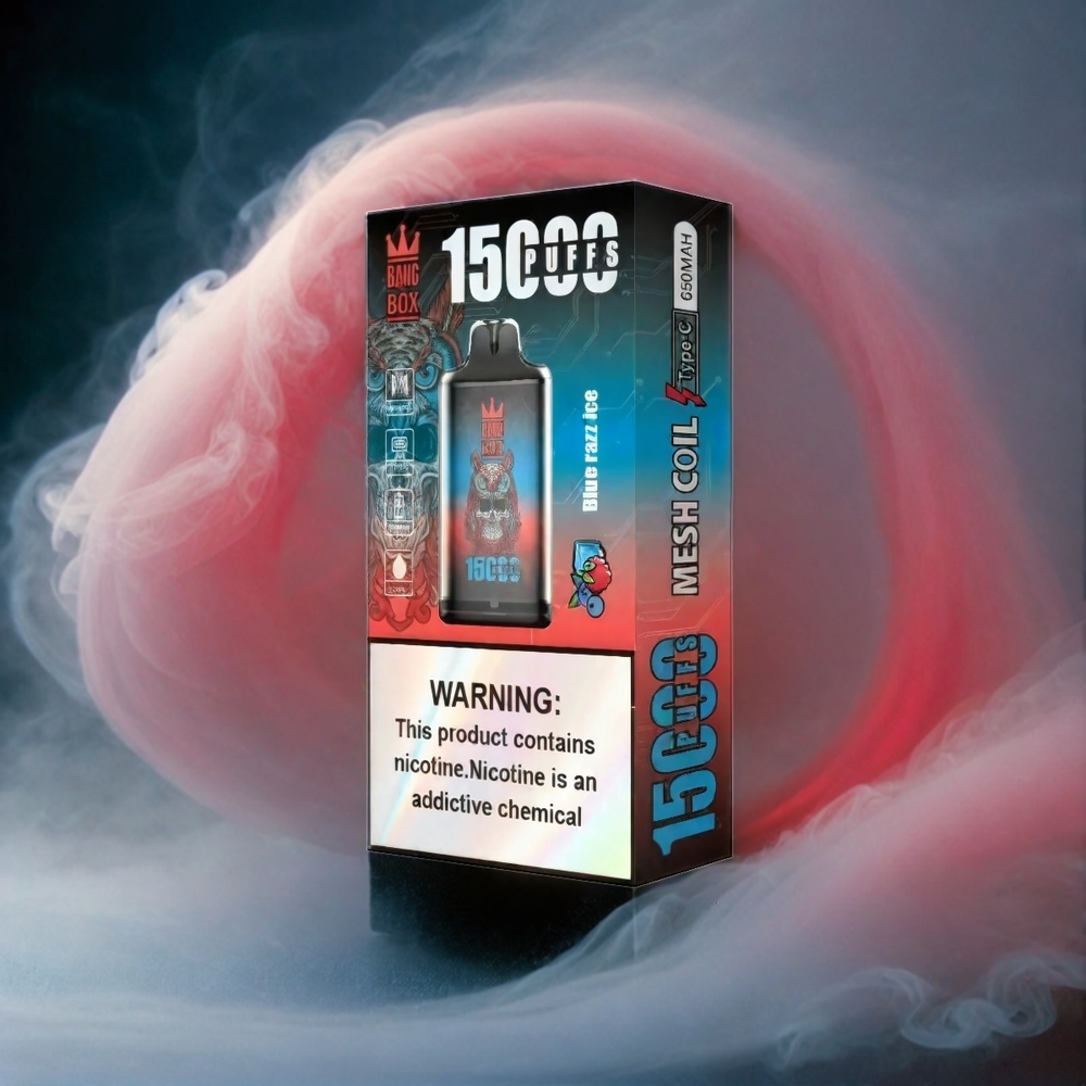 Bang Box 15000 Puffs Italia Ingrosso - Blue Razz Ice 23ml E-liquido 650mAh