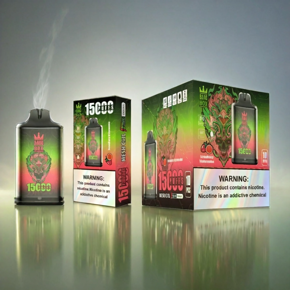 Bang Box 15000 Puffs Italia Ingrosso - Fragola Anguria 23ml E-liquido 650mAh Batteria TYPE-C