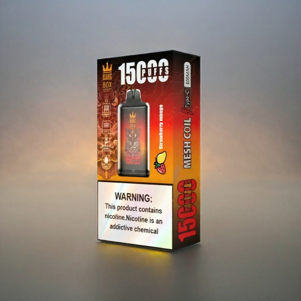 Italia Ingrosso Bang Box 15000 Puffs Vape Fragola Mango 23ml 0%-5% Nicotina 650mAh USB-C 1x10