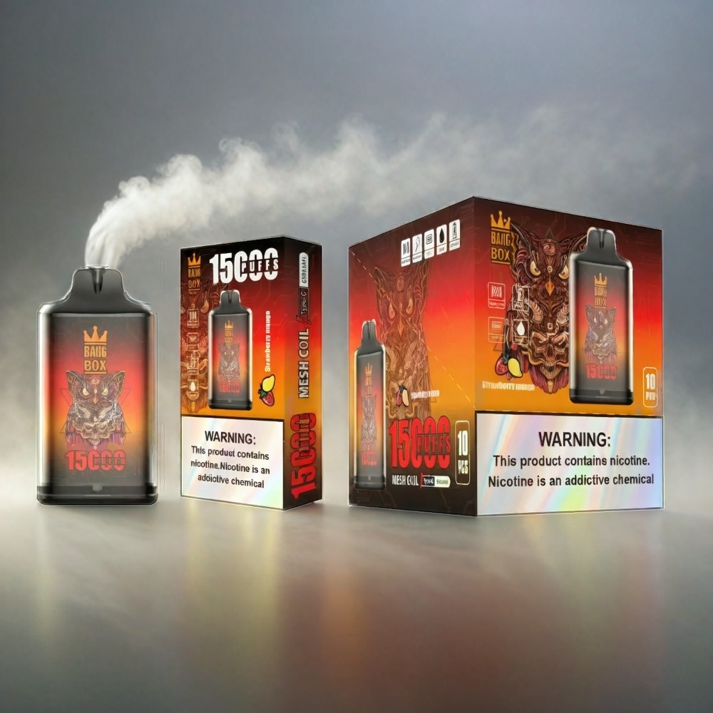 Italia Ingrosso Bang Box 15000 Puffs Vape Fragola Mango 23ml 0%-5% Nicotina 650mAh USB-C 1x10