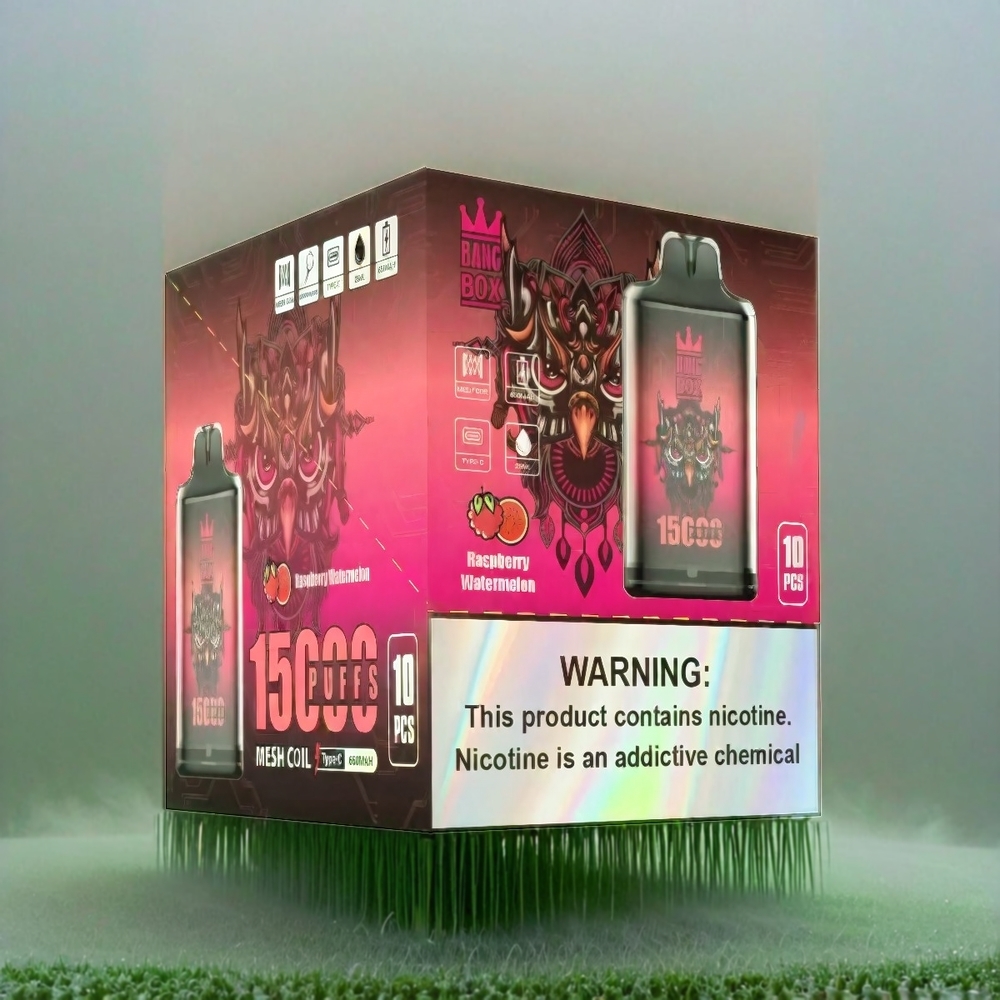 Italia Ingrosso Bang Box 15000 Puffs Vape Lampone Anguria con 23ml E-liquido e Batteria 650mAh