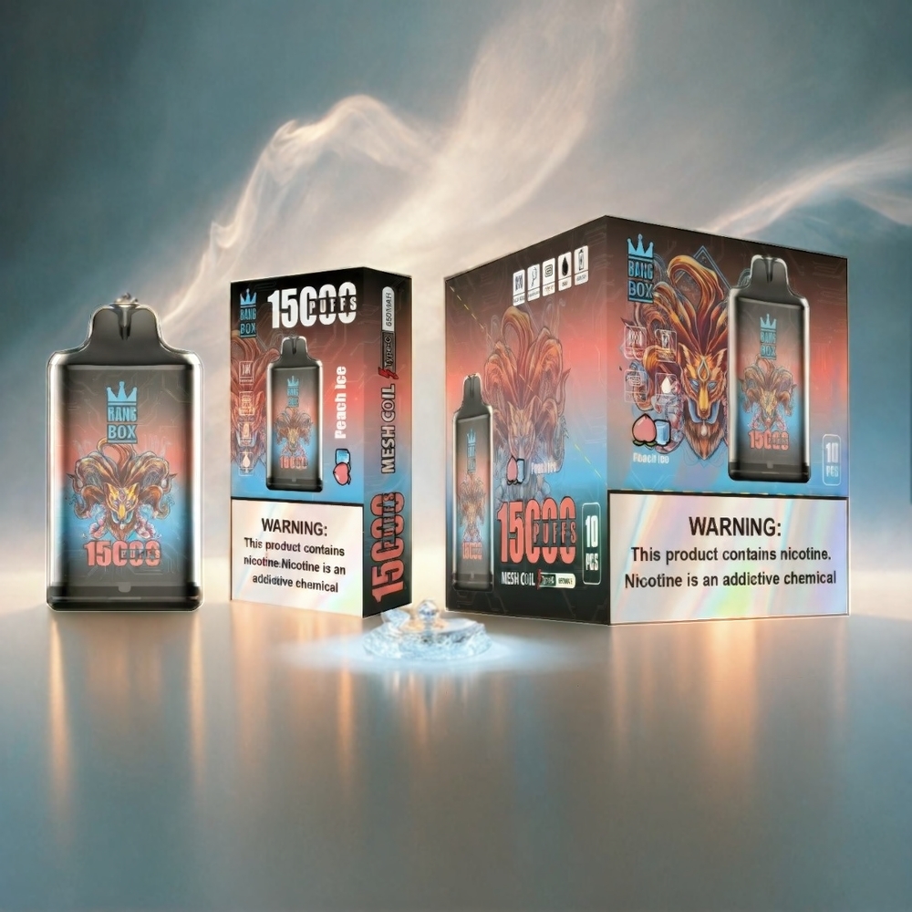 Italia Ingrosso Bang Box 15000 Puffs Vape Pesca Ghiaccio con E-liquido 23ml e Batteria 650mAh