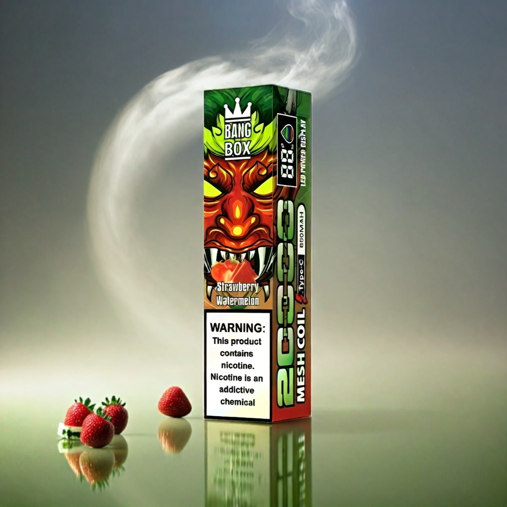 Bang Box 20000 Puffs Italia Ingrosso - Fragola Anguria (Strawberry Watermelon) con 0%-5% Nicotina, 35ml, 850mAh, Mesh Coil