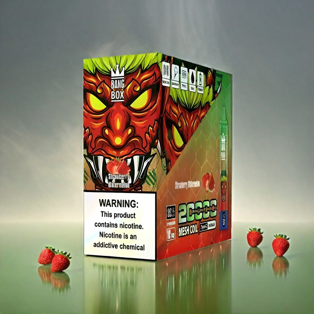 Bang Box 20000 Puffs Italia Ingrosso - Fragola Anguria (Strawberry Watermelon) con 0%-5% Nicotina, 35ml, 850mAh, Mesh Coil