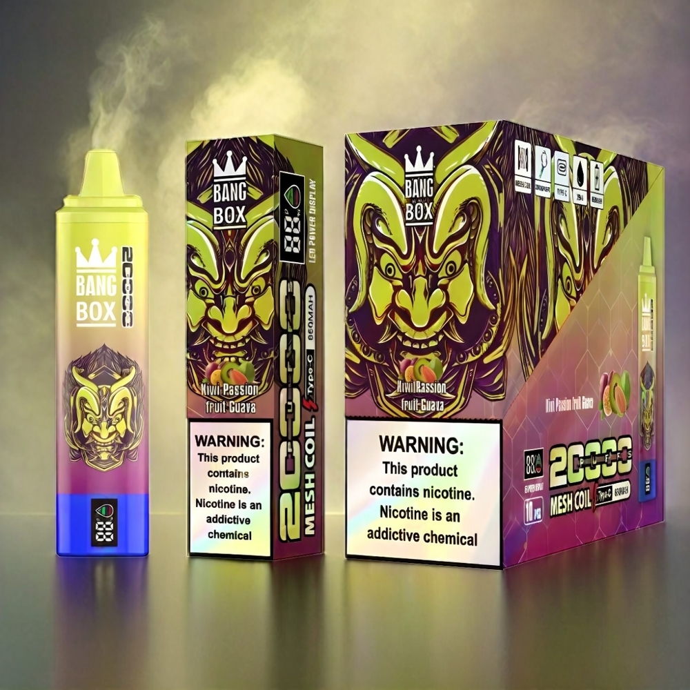 Bang Box 20000 Puffs Italia Ingrosso - Kiwi Frutto della Passione Guava - 0%/2%/3%/5% Nicotina, 35ml, 850mAh