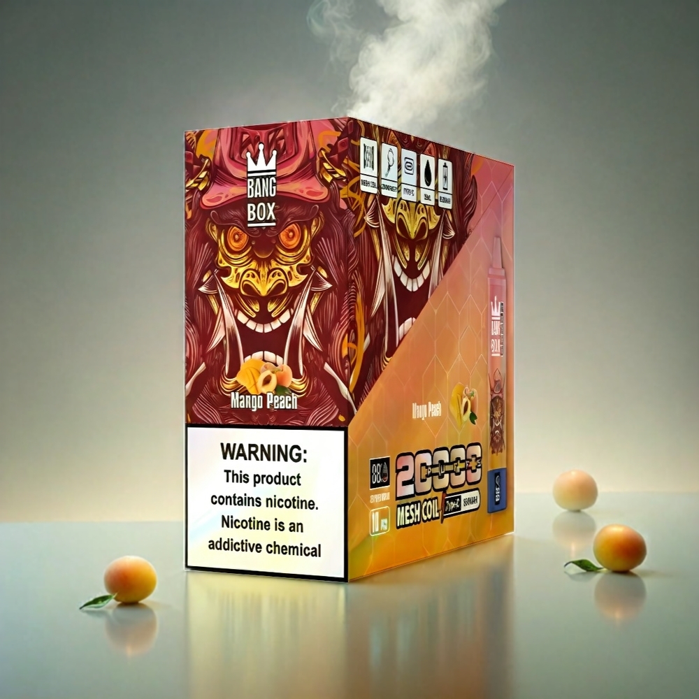 Bang Box 20000 Puffs Italia Ingrosso Vape Mango Pesca con 35ml E-liquido e 0%-5% Nicotina