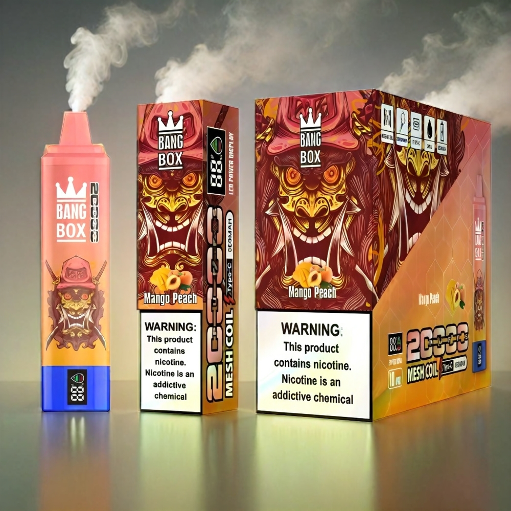 Bang Box 20000 Puffs Italia Ingrosso Vape Mango Pesca con 35ml E-liquido e 0%-5% Nicotina