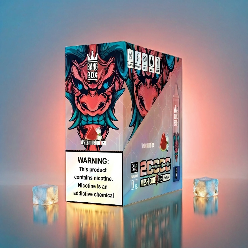 Bang Box 20000 Puffs Italia Ingrosso - Watermelon Ice Ghiaccio con 35ml E-Liquid, 850mAh Ricaricabile, 0%-5% Nicotina, Mesh Coil