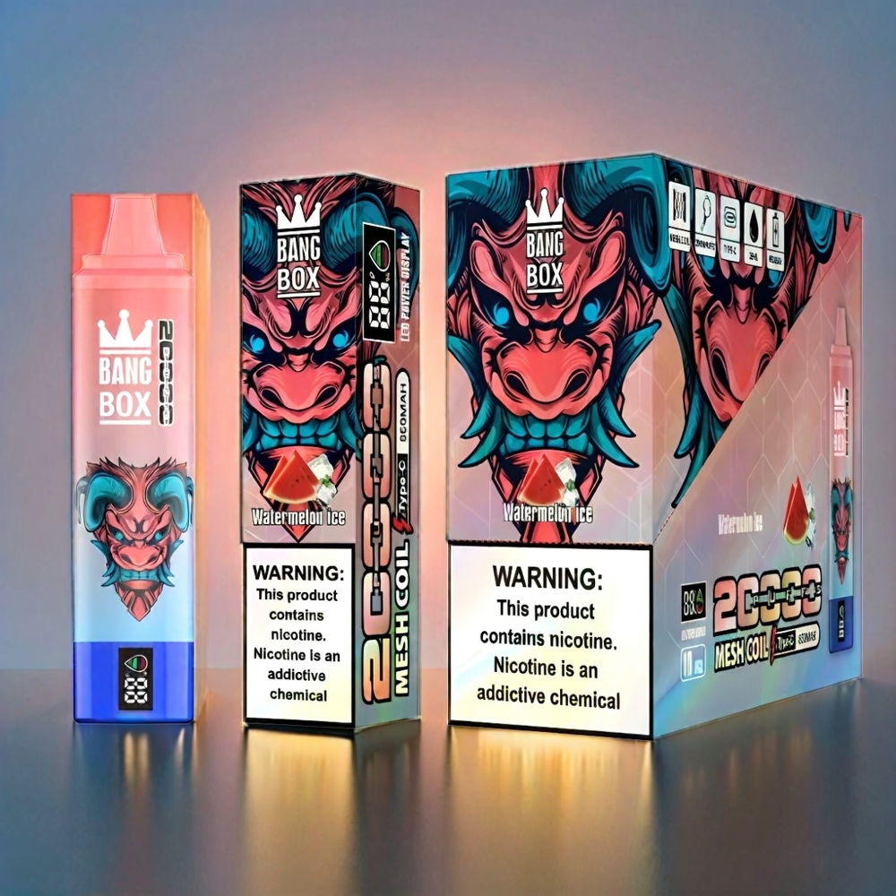 Bang Box 20000 Puffs Italia Ingrosso - Watermelon Ice Ghiaccio con 35ml E-Liquid, 850mAh Ricaricabile, 0%-5% Nicotina, Mesh Coil