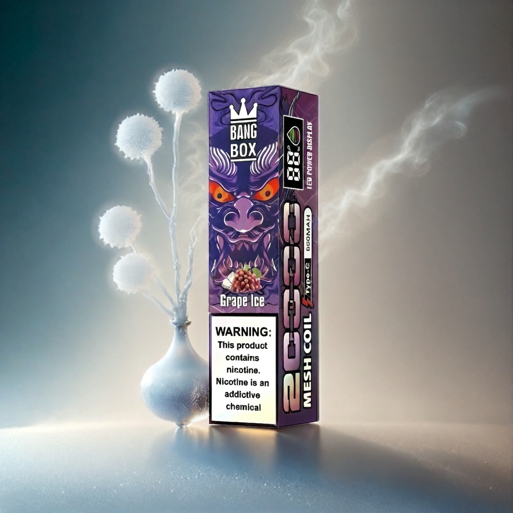 Italia Ingrosso Bang Box 20000 Puffs Grappolo Ghiaccio – 35ml E-Liquid, 850mAh Ricaricabile, 12 Gusti