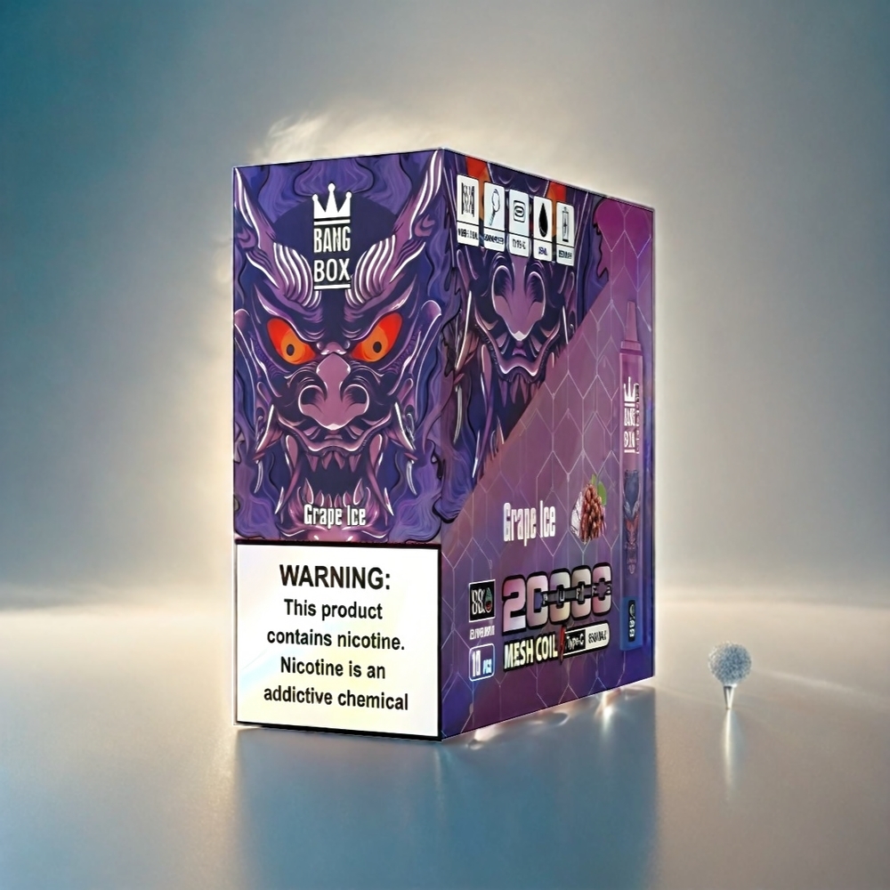 Italia Ingrosso Bang Box 20000 Puffs Grappolo Ghiaccio – 35ml E-Liquid, 850mAh Ricaricabile, 12 Gusti
