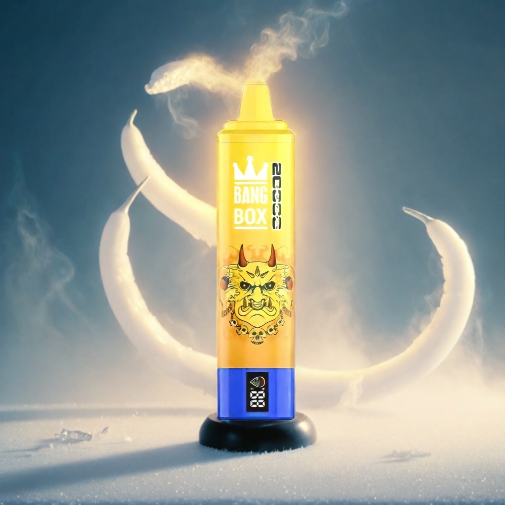 Italia Ingrosso Bang Box 20000 Puffs Vape Banana Ice Ghiaccio 0% 5% Nicotina 35ml 850mAh Mesh Coil
