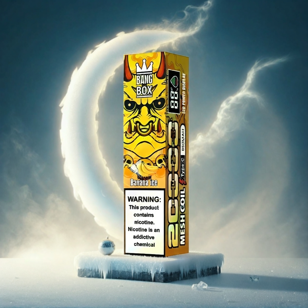 Italia Ingrosso Bang Box 20000 Puffs Vape Banana Ice Ghiaccio 0% 5% Nicotina 35ml 850mAh Mesh Coil