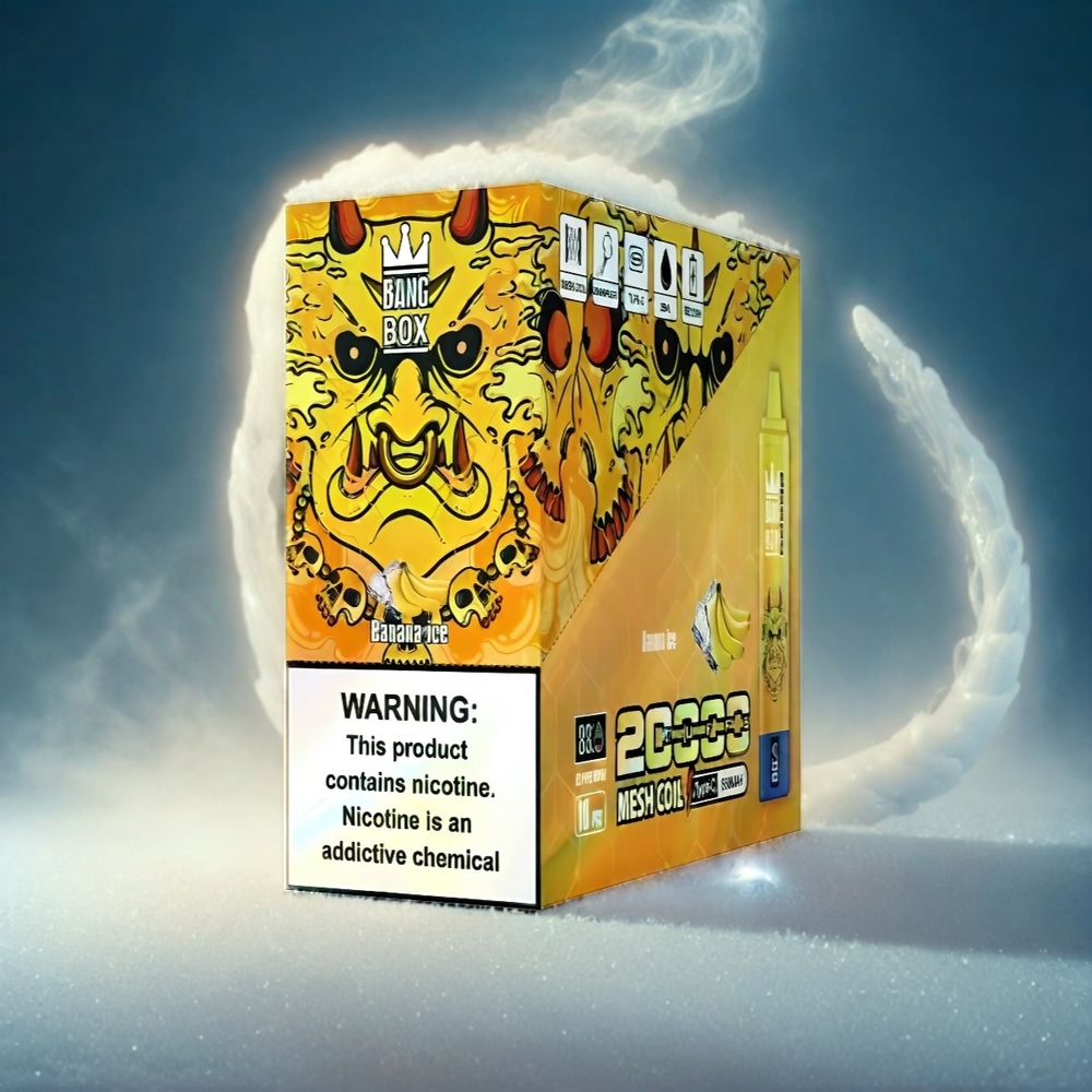 Italia Ingrosso Bang Box 20000 Puffs Vape Banana Ice Ghiaccio 0% 5% Nicotina 35ml 850mAh Mesh Coil